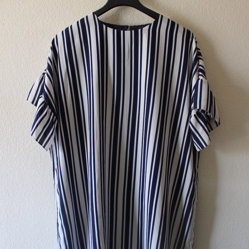 Blue Stripes Dress Plus Size